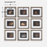 Resting Bunny Multicolor Framed Prints (Set of 9) - Ornate Home