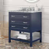Reston Blue 31" Vanity with Top/ Sink - Ornate Home