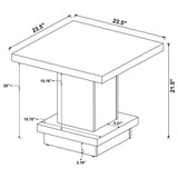 Reston Cappuccino 2-piece Square Coffee and End Table Set - Ornate Home