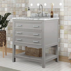 Reston Gray 31" Vanity with Top/ Sink - Ornate Home