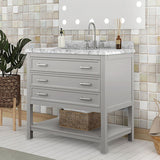 Reston Gray 37" Vanity with Top/ Sink - Ornate Home