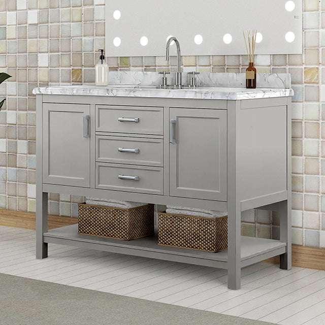 Reston Gray 49" Vanity with Top/ Sink - Ornate Home