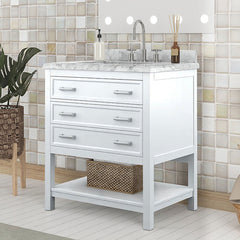 Reston White 31" Vanity with Top/ Sink - Ornate Home