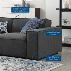 Restore Charcoal 3-Piece Sectional Sofa - Ornate Home