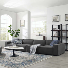 Restore Charcoal 4-Piece Sectional Sofa - 40.5x164" - Ornate Home