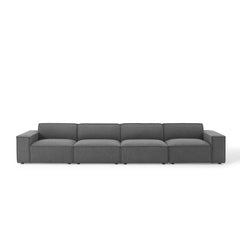 Restore Charcoal 4-Piece Sectional Sofa - 40.5x164" - Ornate Home