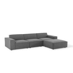 Restore Charcoal 4-Piece Sectional Sofa - 75.5x123.50" - Ornate Home