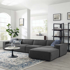 Restore Charcoal 5-Piece Sectional Sofa - 75.5x164" - Ornate Home