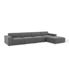 Restore Charcoal 5-Piece Sectional Sofa - 75.5x164" - Ornate Home
