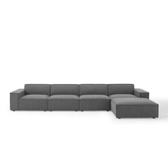 Restore Charcoal 5-Piece Sectional Sofa - 75.5x164" - Ornate Home