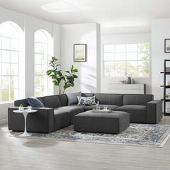 Restore Charcoal 6-Piece Sectional Sofa - 122.50x122.50" - Ornate Home