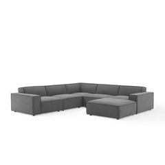 Restore Charcoal 6-Piece Sectional Sofa - 122.50x122.50" - Ornate Home