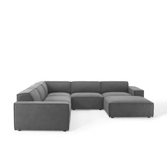 Restore Charcoal 6-Piece Sectional Sofa - 122.50x122.50" - Ornate Home