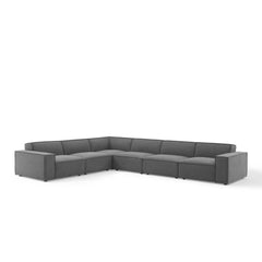 Restore Charcoal 6-Piece Sectional Sofa - 122x163" - Ornate Home