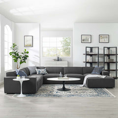 Restore Charcoal 7-Piece Sectional Sofa - Ornate Home