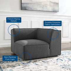 Restore Charcoal Sectional Sofa Corner Chair - Ornate Home