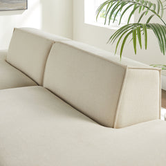 Restore Ecru 2-Piece Performance Fabric Upholstered Modular Loveseat - 40.5x112" - Ornate Home