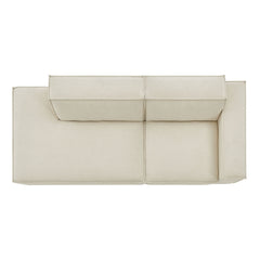 Restore Ecru 2-Piece Performance Fabric Upholstered Modular Loveseat - 40.6x97.7" - Ornate Home
