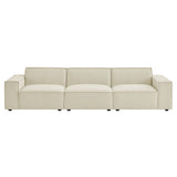 Restore Ecru 3-Piece Performance Fabric Upholstered Modular Sofa Set - Ornate Home