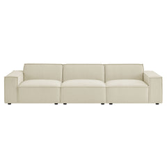 Restore Ecru 3-Piece Performance Fabric Upholstered Modular Sofa Set - Ornate Home