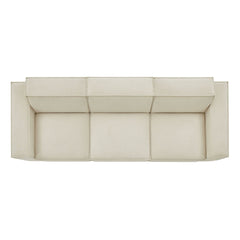 Restore Ecru 3-Piece Performance Fabric Upholstered Modular Sofa Set - Ornate Home