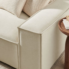 Restore Ecru 3-Piece Performance Fabric Upholstered Modular Sofa Set - Ornate Home