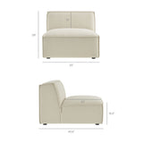 Restore Ecru 3-Piece Performance Fabric Upholstered Modular Sofa Set - Ornate Home