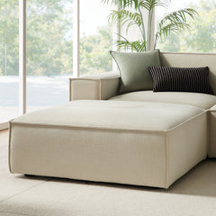 Restore Ecru 6-Piece Performance Fabric Upholstered Modular Sectional Sofa - Ornate Home