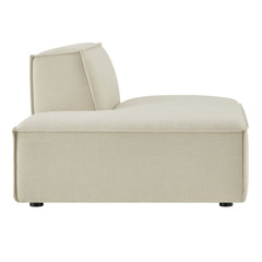 Restore Ecru Performance Fabric Upholstered Left-Facing Armless Modular Chaise - Ornate Home