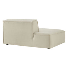 Restore Ecru Performance Fabric Upholstered Left-Facing Armless Modular Chaise - Ornate Home