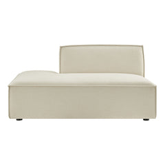 Restore Ecru Performance Fabric Upholstered Left-Facing Armless Modular Chaise - Ornate Home