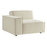 Restore Ecru Performance Fabric Upholstered Left-Facing Modular Lounge Chair - Ornate Home