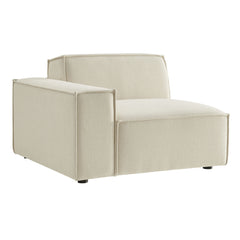 Restore Ecru Performance Fabric Upholstered Left-Facing Modular Lounge Chair - Ornate Home