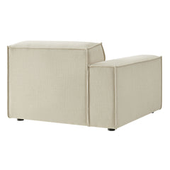 Restore Ecru Performance Fabric Upholstered Left-Facing Modular Lounge Chair - Ornate Home