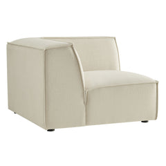 Restore Ecru Performance Fabric Upholstered Modular Corner Chair - Ornate Home