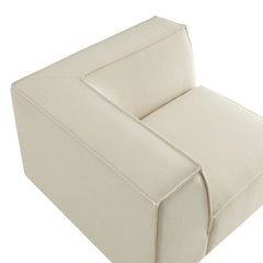 Restore Ecru Performance Fabric Upholstered Modular Corner Chair - Ornate Home