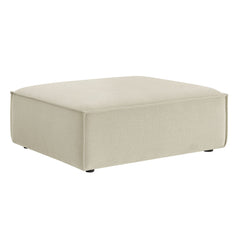 Restore Ecru Performance Fabric Upholstered Modular Ottoman - Ornate Home