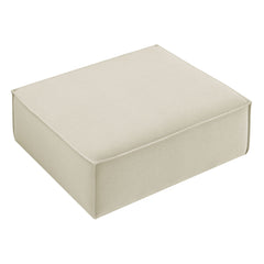 Restore Ecru Performance Fabric Upholstered Modular Ottoman - Ornate Home