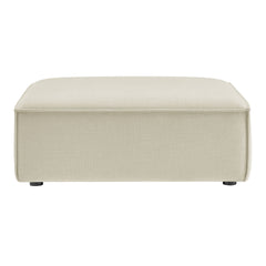 Restore Ecru Performance Fabric Upholstered Modular Ottoman - Ornate Home