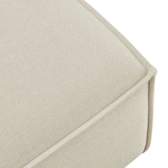 Restore Ecru Performance Fabric Upholstered Modular Ottoman - Ornate Home