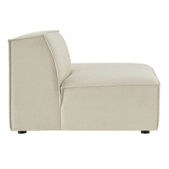 Restore Ecru Performance Fabric Upholstered Right-Facing Armless Modular Chaise - Ornate Home