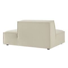 Restore Ecru Performance Fabric Upholstered Right-Facing Armless Modular Chaise - Ornate Home
