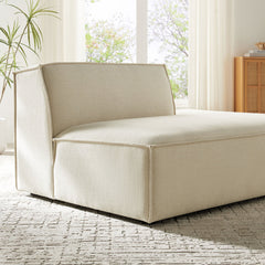 Restore Ecru Performance Fabric Upholstered Right-Facing Armless Modular Chaise - Ornate Home