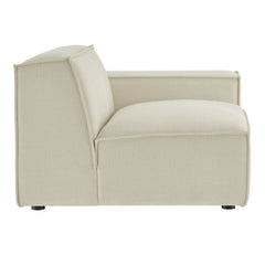 Restore Ecru Performance Fabric Upholstered Right-Facing Modular Lounge Chair - Ornate Home