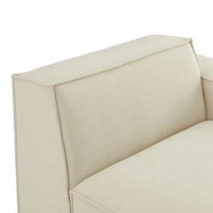 Restore Ecru Performance Fabric Upholstered Right-Facing Modular Lounge Chair - Ornate Home