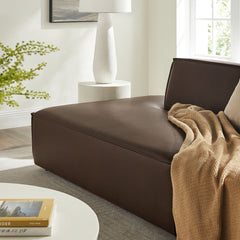 Restore Espresso 2-Piece Vegan Leather Modular Loveseat - 40.5x112" - Ornate Home