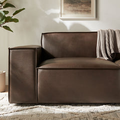 Restore Espresso 2-Piece Vegan Leather Modular Loveseat - 40.6x83.4" - Ornate Home