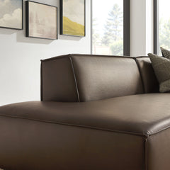 Restore Espresso 2-Piece Vegan Leather Modular Loveseat - 40.6x97.7" - Ornate Home