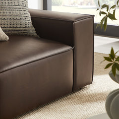 Restore Espresso 2-Piece Vegan Leather Modular Loveseat - 40.6x97.7" - Ornate Home