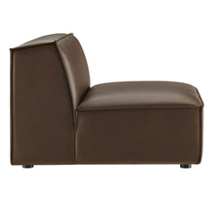 Restore Espresso Vegan Leather Armless Modular Chair - Ornate Home